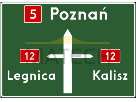 E1: Tablica przeddrogowskazowa