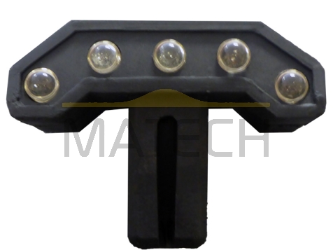 Element odblaskowy gumowego separatora drogowego