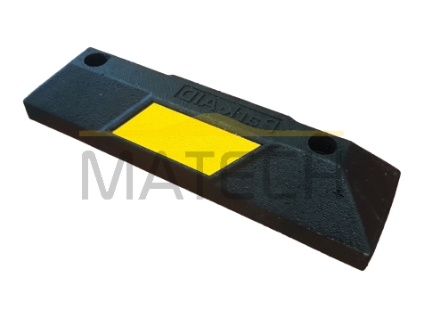 Gumowe separatory parkingowe 560x150x100 mm żółty odblask