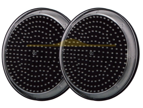 Podwójny panel ostrzegawczy LED 2X ø300 mm