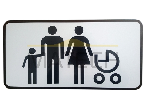 Miejsce dla rodzin z dziećmi tabliczka do znaku