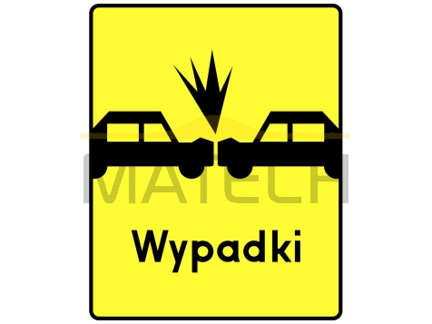 Tabliczka T-14b: tabliczka wskazująca miejsce częstych zderzeń czołowych - I generacja