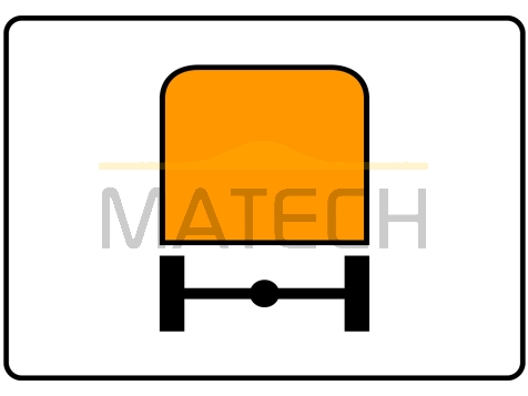 Tabliczka T-23h: tabliczka wskazująca pojazdy z towarami niebezpiecznymi - I generacja