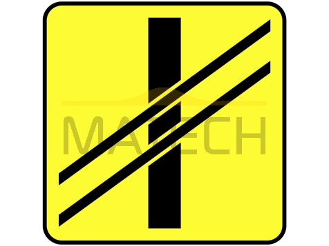 Tabliczka T-7: tabliczka wskazująca układ torów i drogi na przejeździe