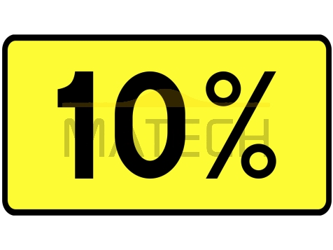 Tabliczka T-9: tabliczka wskazująca rzeczywistą wielkość spadku lub wzniesienia drogi - I generacja