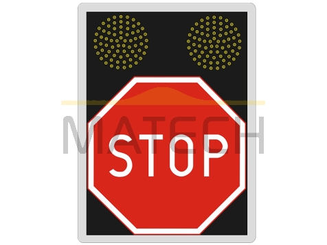 Znak aktywny B-20 STOP pulsatory fi 200 SIGN FLASH