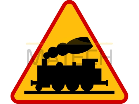 Znak A-10: przejazd kolejowy bez zapór - I generacja