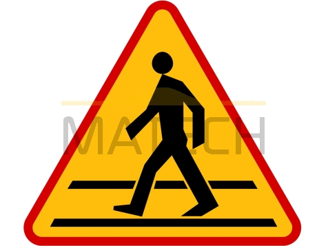 Znak A-16: przejście dla pieszych - I generacja