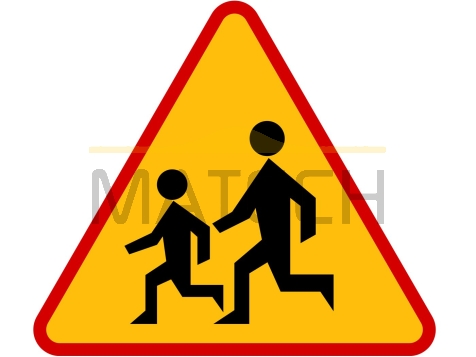 Znak A-17: dzieci - I generacja