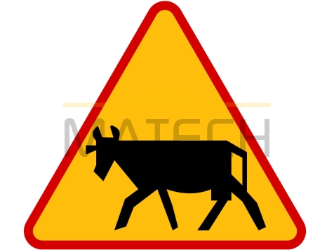 Znak A-18a: zwierzęta gospodarskie - I generacja