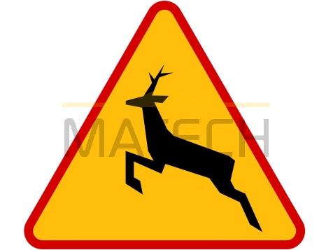 Znak A-18b: zwierzęta dzikie - I generacja