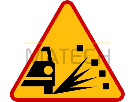 Znak A-28: sypki żwir - I generacja