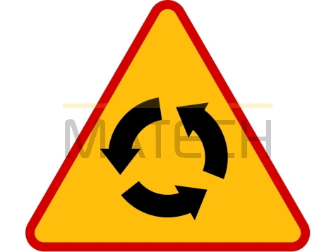 Znak A-8: skrzyżowanie o ruchu okrężnym - I generacja