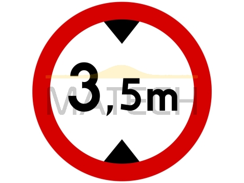 Znak B-16: zakaz wjazdu pojazdów o określonej wysokości - I generacja