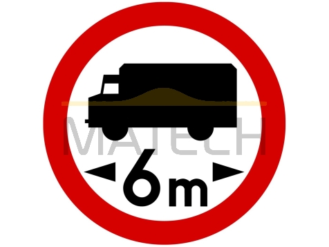 Znak B-17: zakaz wjazdu pojazdów o określonej długości - I generacja