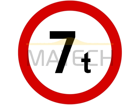 Znak B-18: zakaz wjazdu pojazdów o określonej masie całkowitej - I generacja