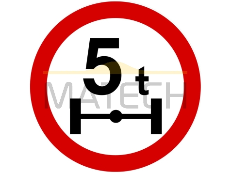 Znak B-19: zakaz wjazdu pojazdów o określonym nacisku I generacja