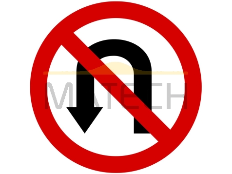 Znak B-23: zakaz zawracania - I generacja