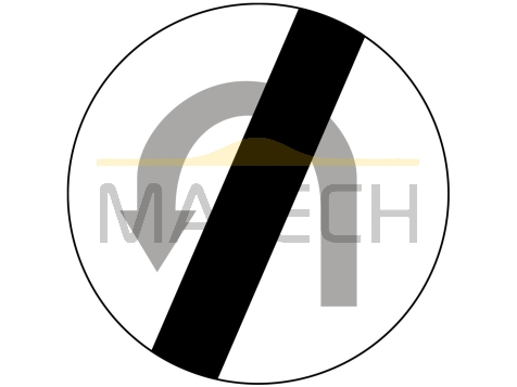 Znak B-24: koniec zakazu zawracania - I generacja