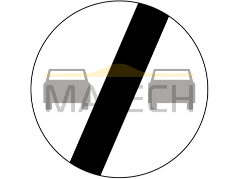 Znak B-27: koniec zakazu wyprzedzania - I generacja