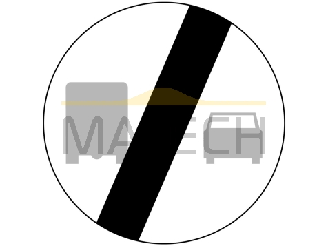 Znak B-28: koniec zakazu wyprzedzania przez samochody ciężarowe - I generacja