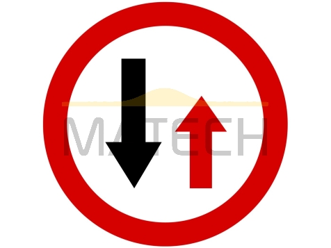 Znak B-31: pierwszeństwo dla nadjeżdżających z przeciwka - I generacja