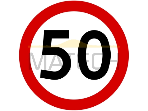 Znak B-33: ograniczenie prędkości - I generacja