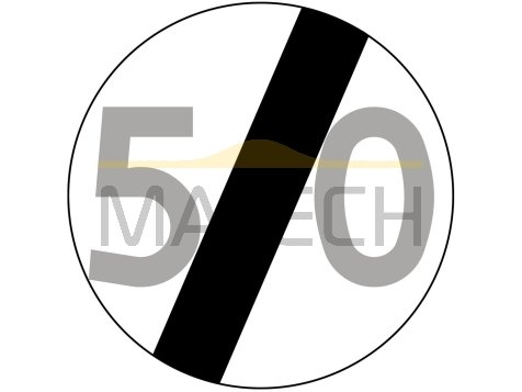 Znak B-34: koniec ograniczenia prędkości - I generacja