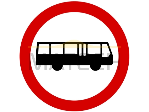 Znak B-3a: zakaz wjazdu autobusów - I generacja