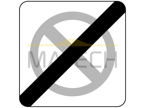 Znak B-40: koniec strefy ograniczonego postoju - I generacja