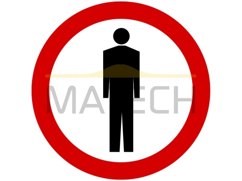 Znak B-41: zakaz ruchu pieszych - I generacja