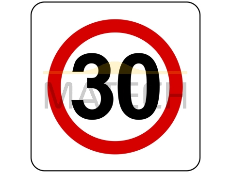 Znak B-43: strefa ograniczonej prędkości - I generacja