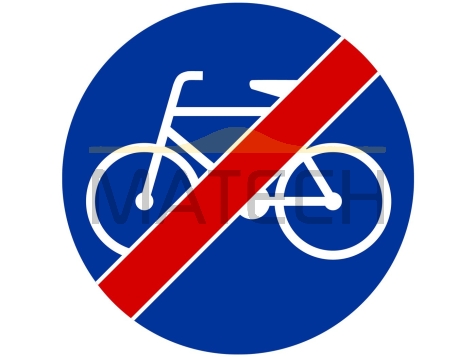 Znak C-13a: koniec drogi dla rowerów - I generacja