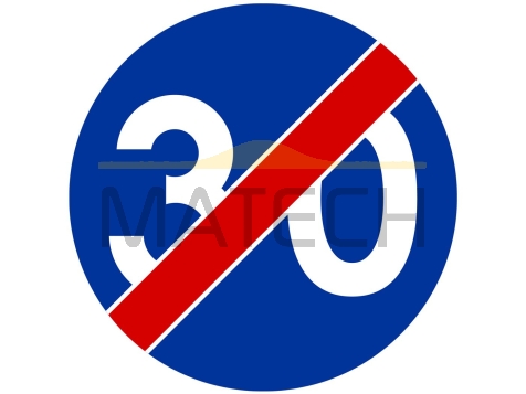 Znak C-15: koniec prędkości minimalnej - I generacja