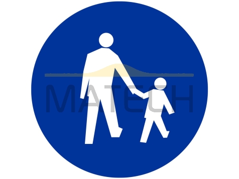 Znak C-16: droga dla pieszych - I generacja