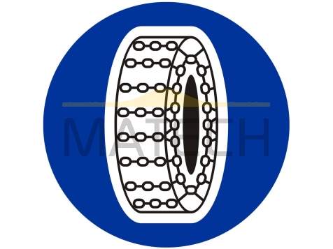 Znak C-18: nakaz używania łańcuchów przeciwpoślizgowych - I generacja