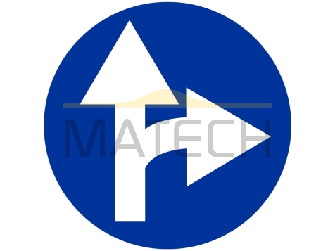 Znak C-6: nakaz jazdy prosto lub w prawo - I generacja