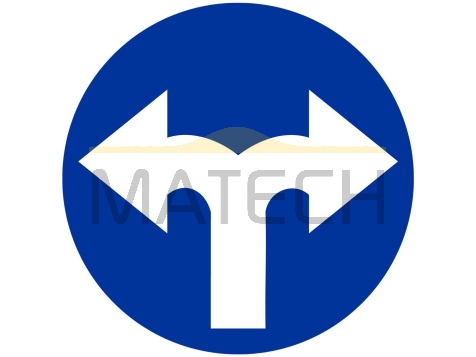 Znak C-8: nakaz jazdy w prawo lub w lewo - I generacja