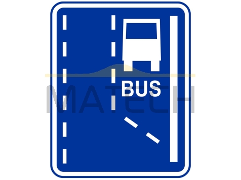Znak D-11: początek pasa ruchu dla autobusów - I generacja