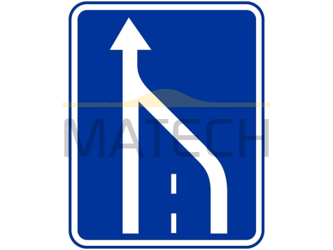 Znak D-14: koniec pasa ruchu - I generacja