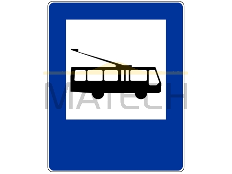 Znak D-16: przystanek trolejbusowy - I generacja