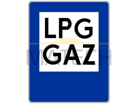 Znak D-23a: stacja paliwowa tylko z gazem do napędu pojazdów - I generacja