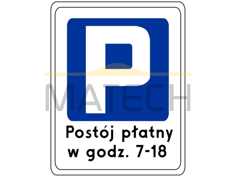Znak D-44: strefa płatnego parkowania - I generacja