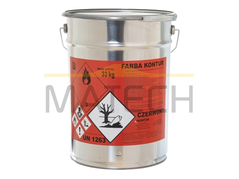 Farba drogowa czerwona 33 kg 20l