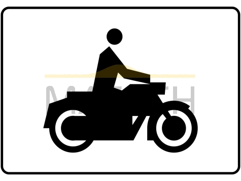 Tabliczka T-23a: tabliczka wskazująca motocykle - I generacja 