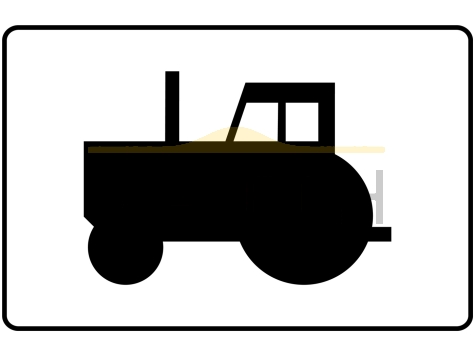 Tabliczka T-23c: tabliczka wskazująca ciągniki rolnicze i pojazdy wolnobieżne - I generacja