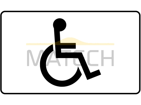informująca o miejscu przeznaczonym dla pojazdu samochodowego uprawnionej osoby niepełnosprawnej o obniżonej sprawności ruchowej