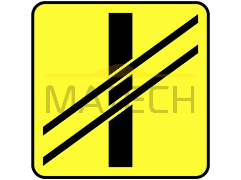 Tabliczka T-7: tabliczka wskazująca układ torów i drogi na przejeździe