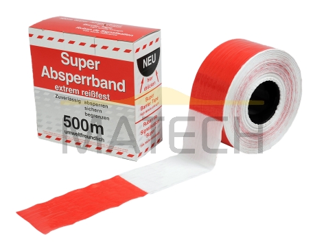 Taśma ostrzegawcza biało-czerwona mocna