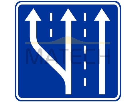 Znak D-13a: początek pasa ruchu - I generacja